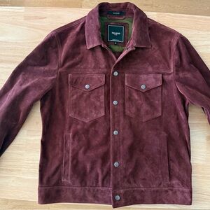 Todd Snyder men’s suede Dylan jacket red oxblood size Medium